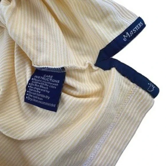 Masters Clubhouse Collection Polo Shirt Mens XXL Yellow Striped Golf CCK1780-01 - Picture 7 of 12